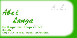 abel langa business card